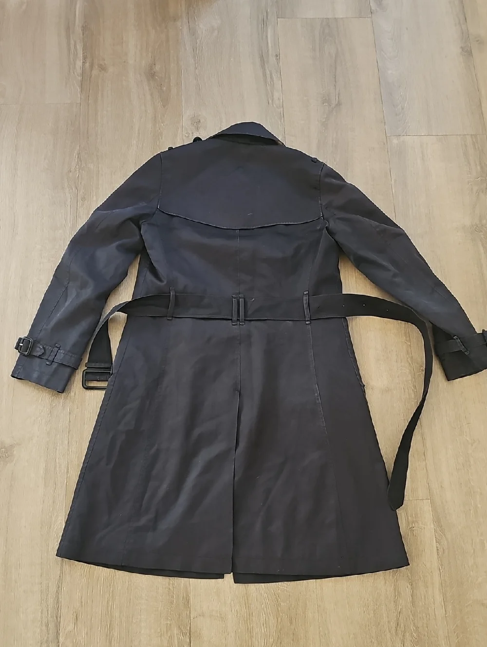 Burberry Brit Black Trench Jacket Womens Size 4 - Picture 9 of 11